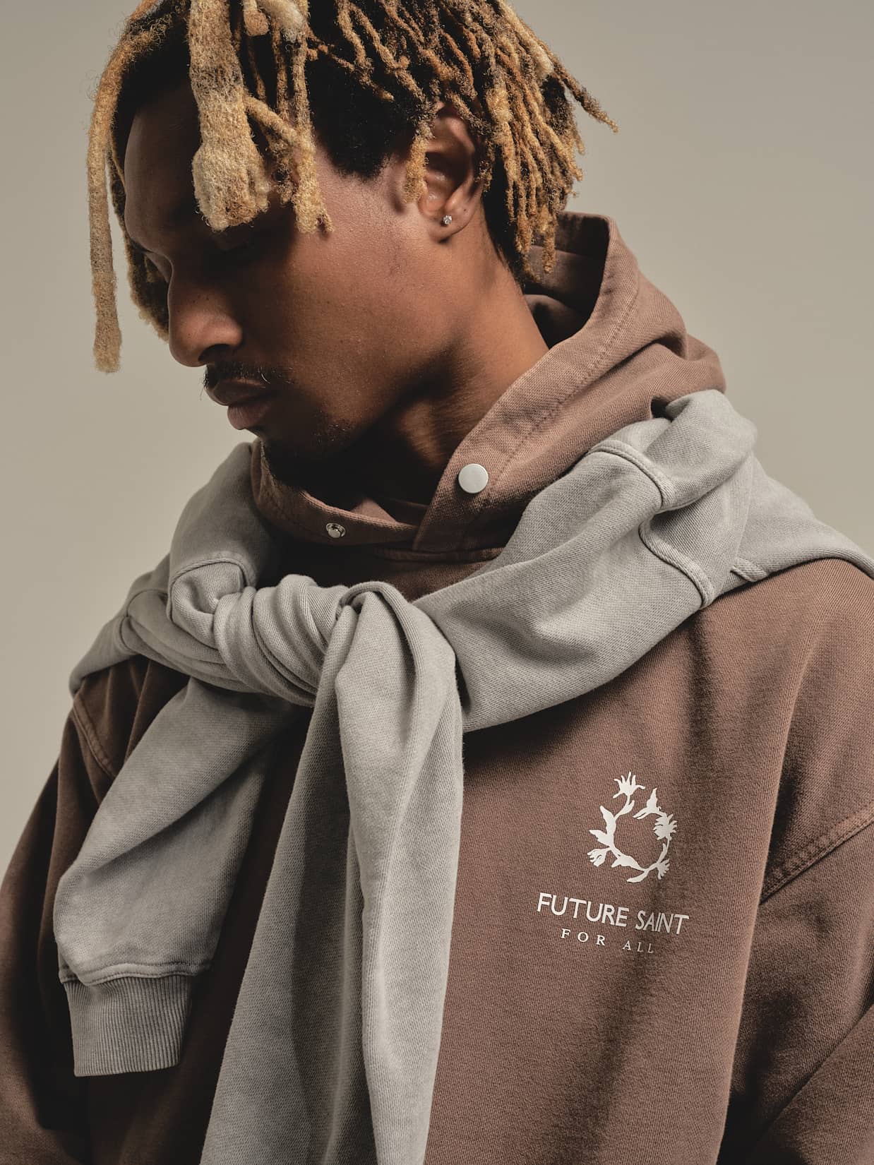 FOR ALL Vintage Brown Hoodie