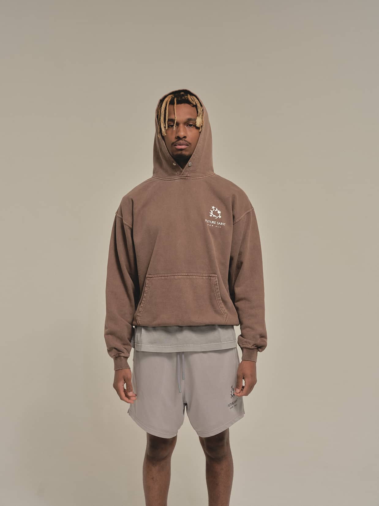 FOR ALL Vintage Brown Hoodie