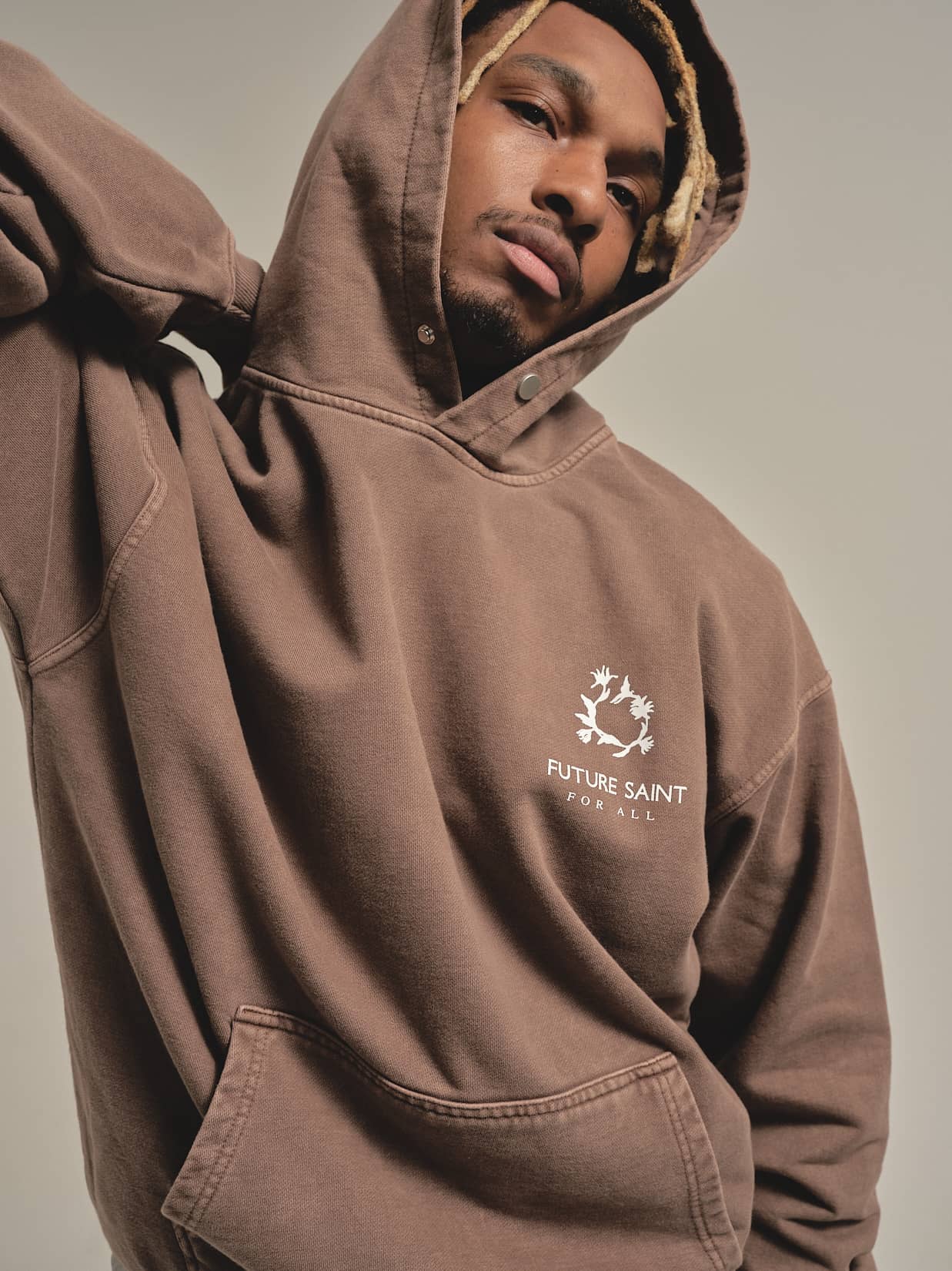 FOR ALL Vintage Brown Hoodie