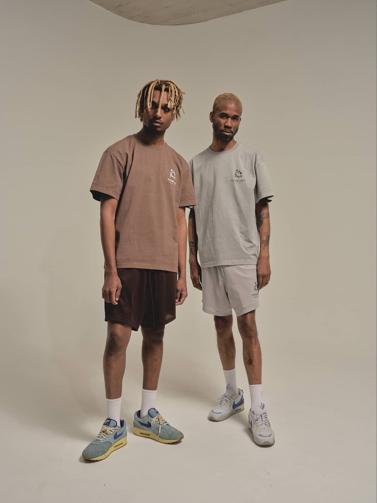FOR ALL Brown Mesh Shorts