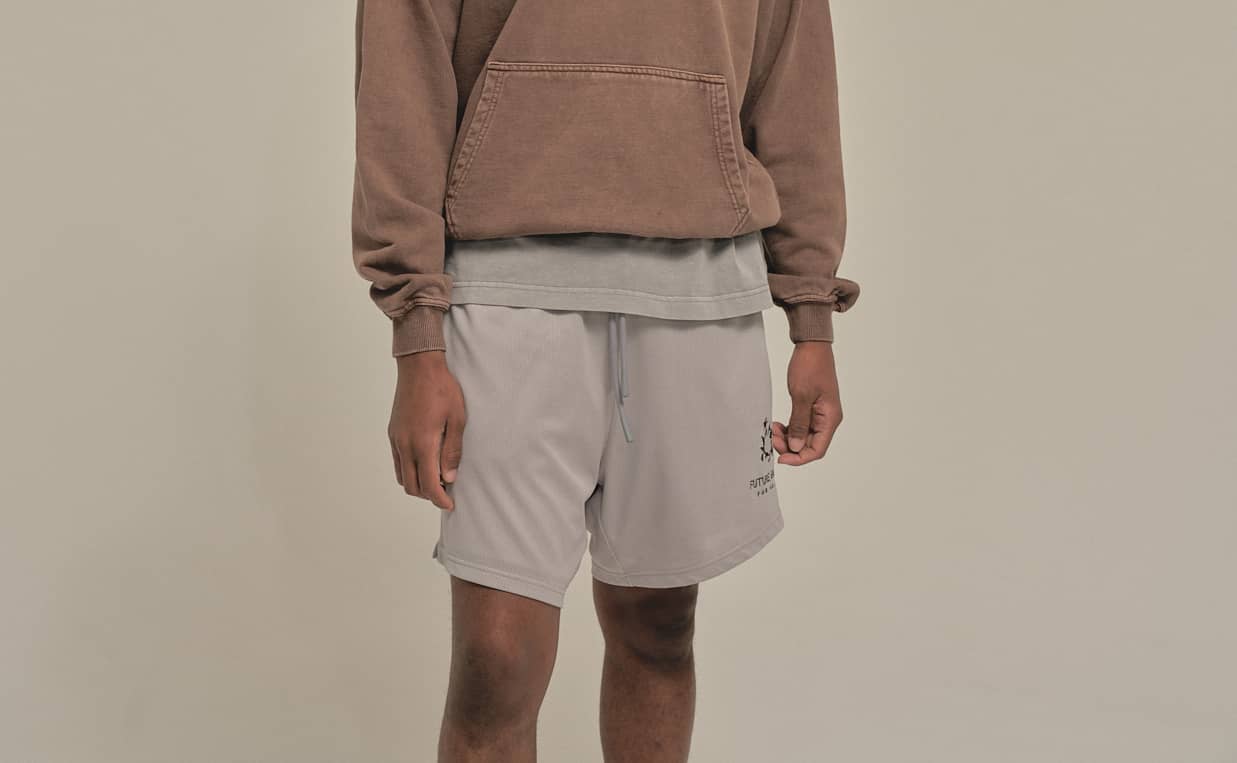 FOR ALL Grey Mesh Shorts