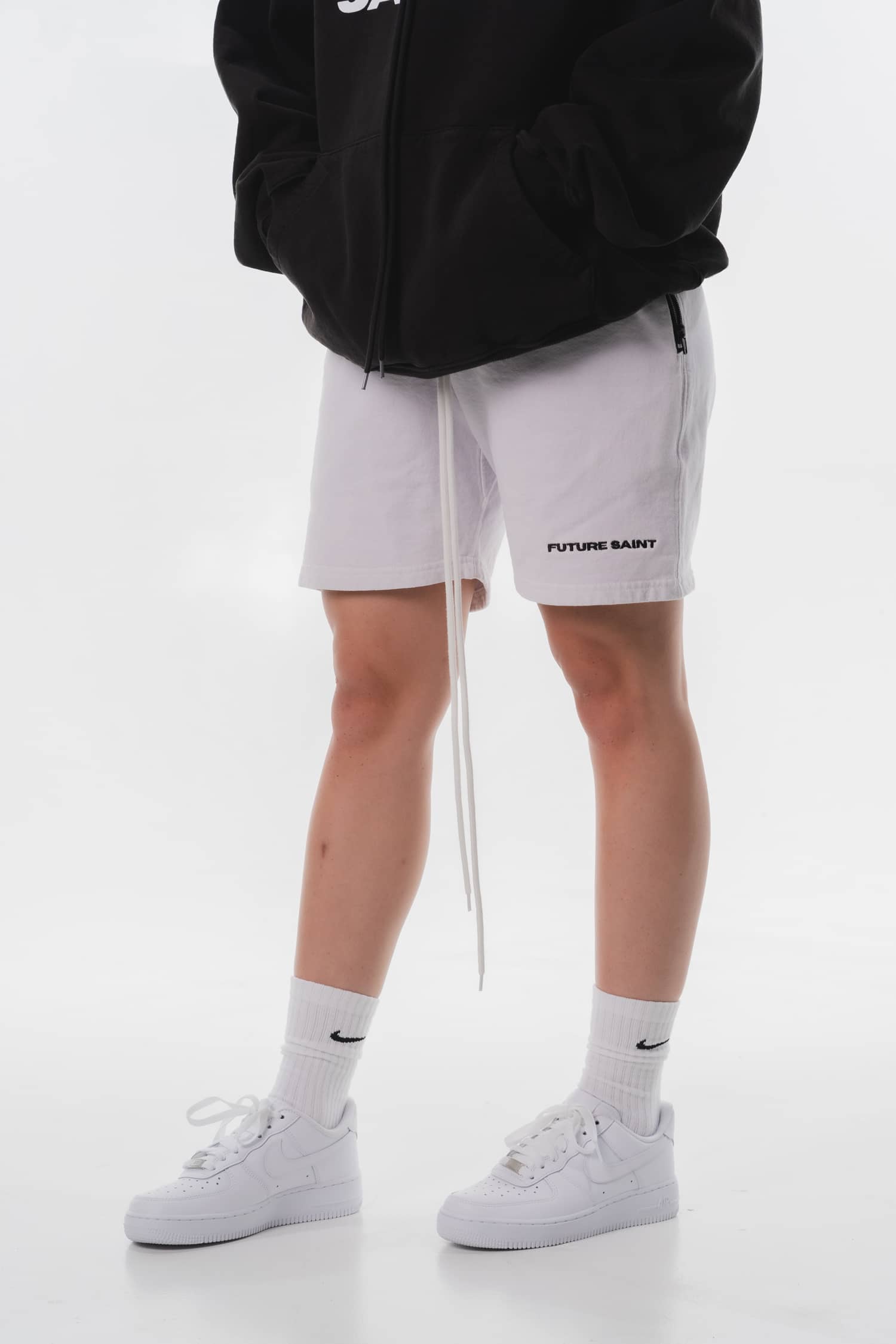 Olympia Sweatshort -WHITE