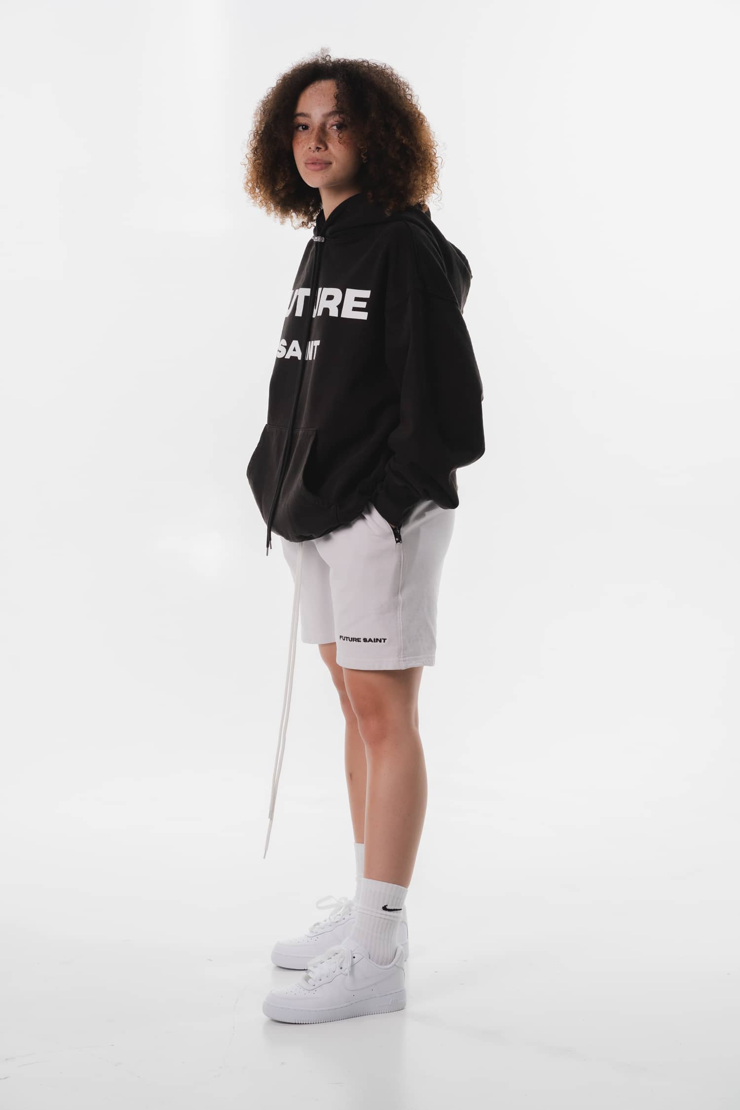 Olympia Sweatshort -WHITE