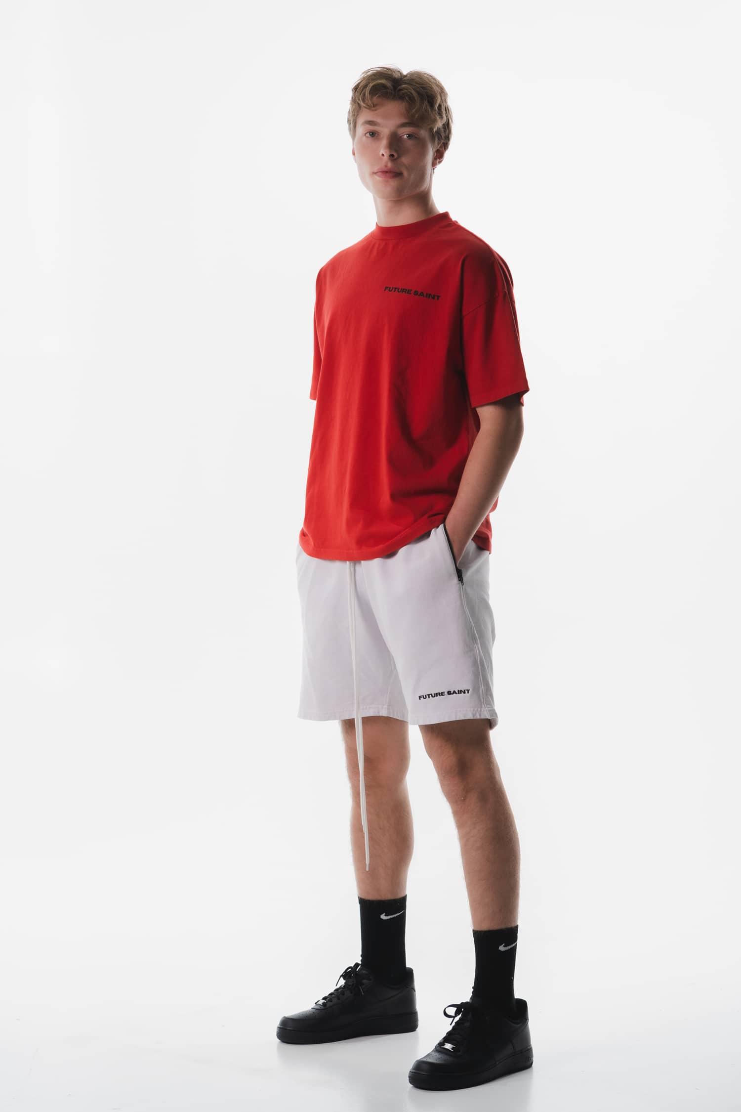 Olympia Sweatshort -WHITE
